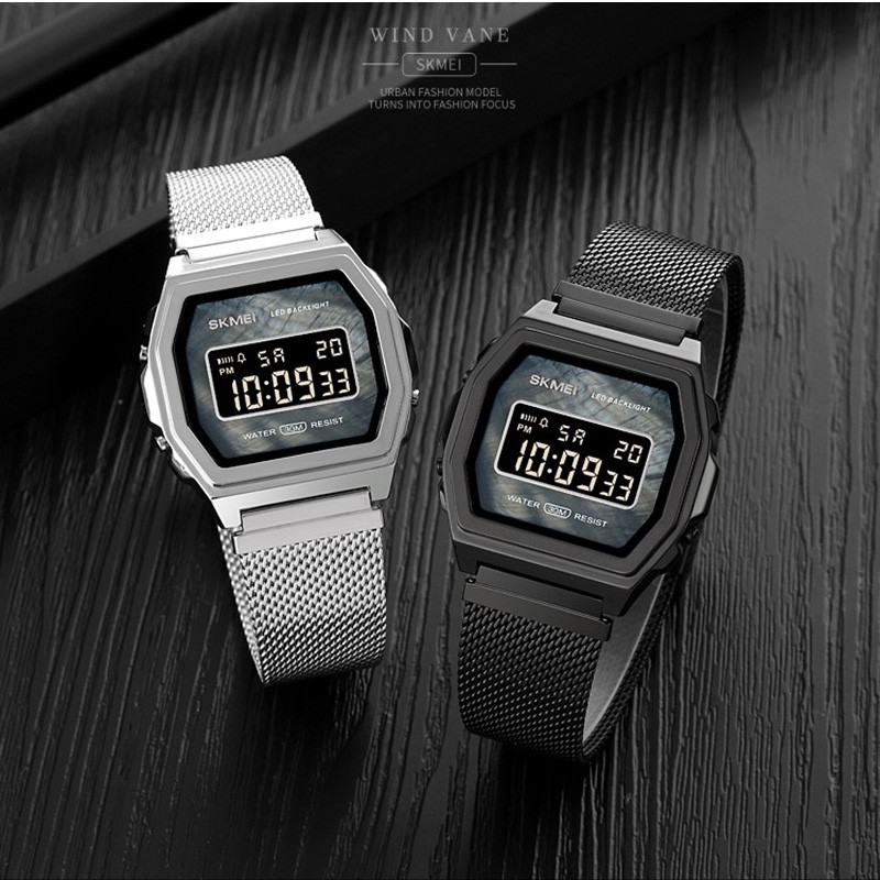 SKMEI Digital Movement Male Wristwatch Countdown Calendar Alarm LED Display Men Electronic Watch Relojes para hombre Montre