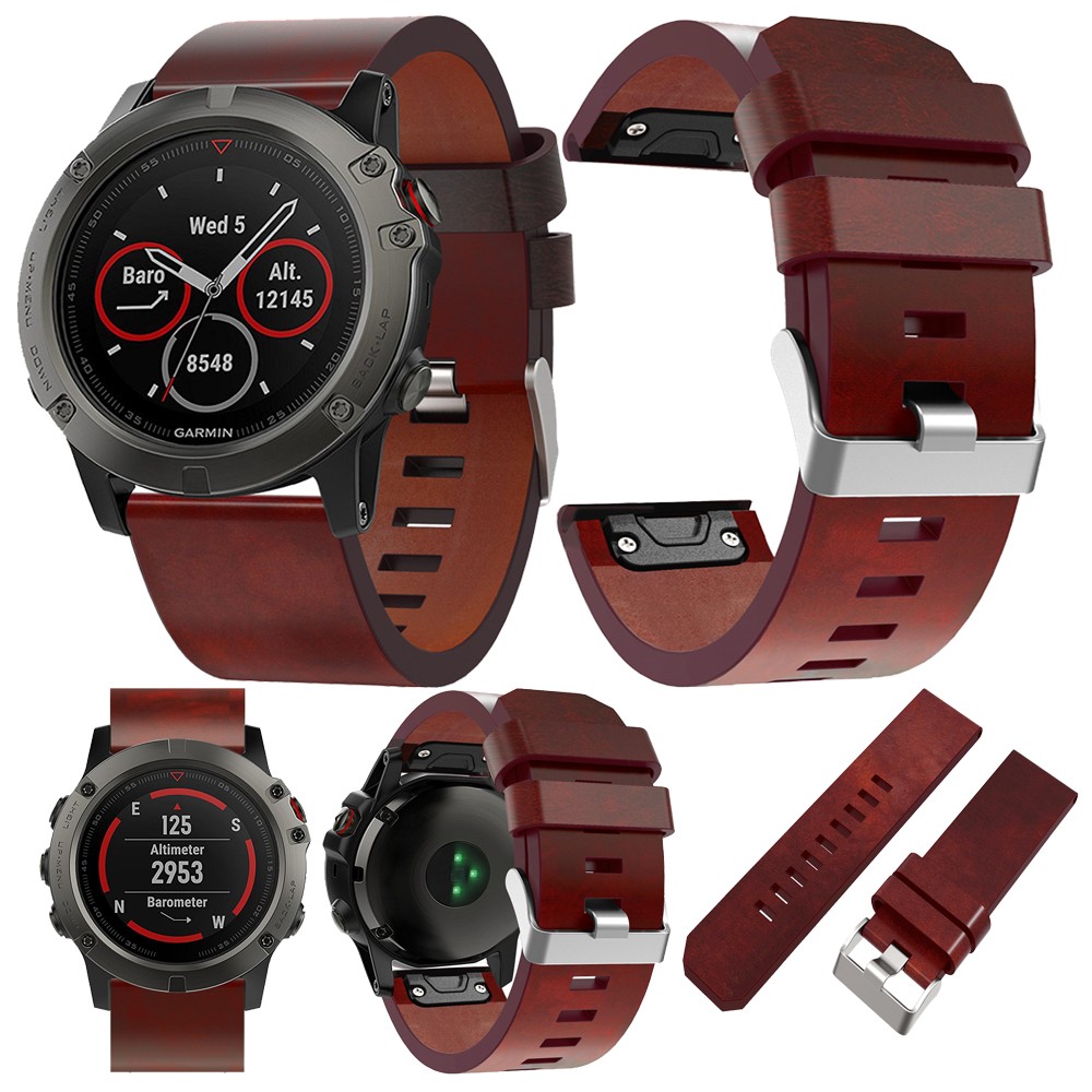 جديد جلد طبيعي حزام الساعات 26 مللي متر حزام ل Garmin Fenix 5X 5X زائد 6X 6X برو 7X برو حزام استبدال سوار قابل للتعديل معصمه