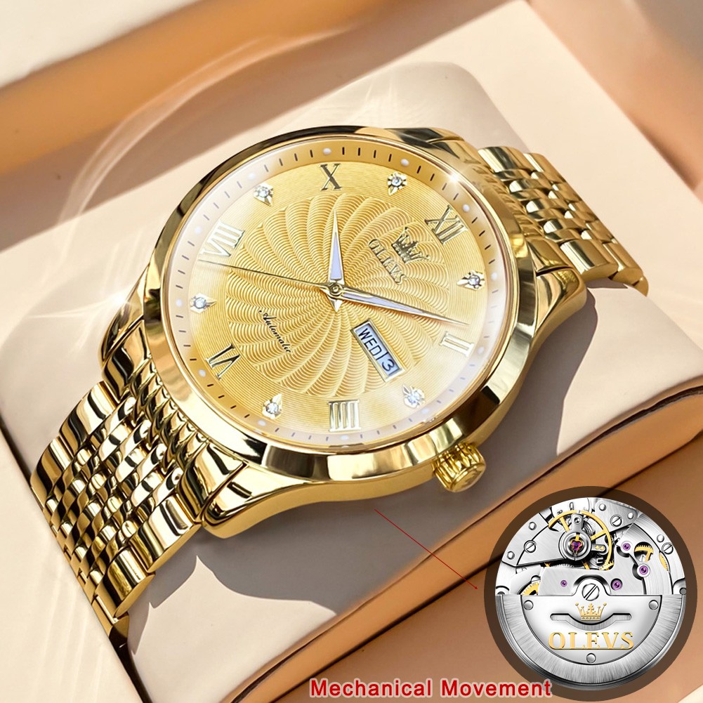 Top luxury brand automatic men's watch mechanical waterproof stainless steel wristwatch fashion watches relogio masculino 41mm