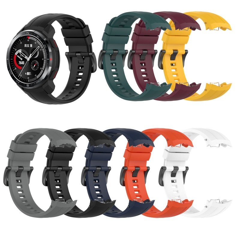 Replacement Sport Silicone Watch Band Wrist Strap for Huawei Honor GS Pro Smart Watches Adjustable