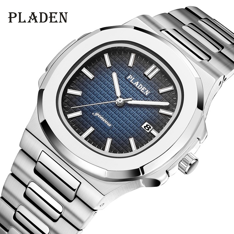 New Plain Men Watches Business Watch Full Steel Strap Fashion Design Military Sport Waterproof Watch Montre Homme