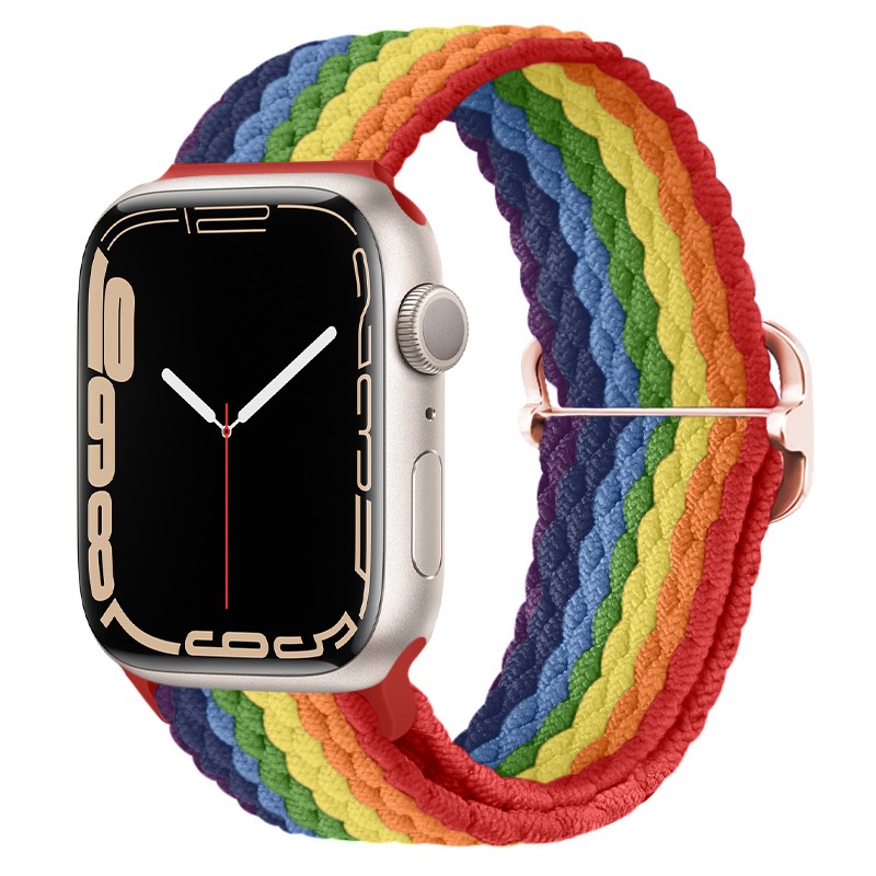 Braided Solo Loop For Apple Watch Band 45mm 41mm 44mm 40mm 42mm 38mm 1:1 Formal Nylon Bracelet iWatch Series 3 4 5 SE 6 7 Strap