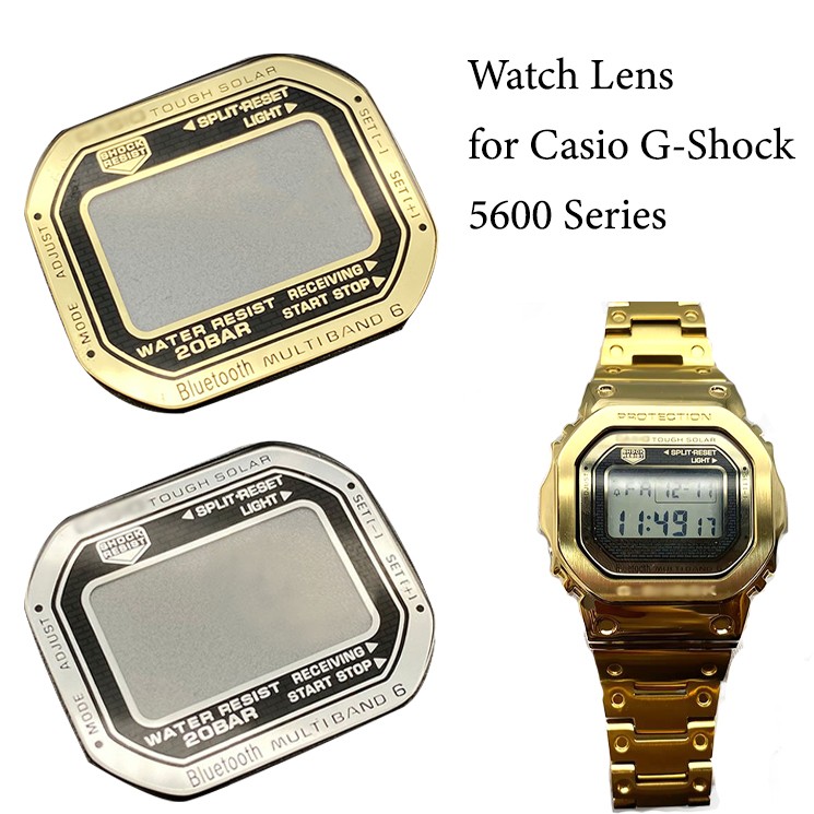 Watch Lens Refit Effect of Refitting for Casio G-shock DW-5600 Series GW-B5600 GB-5600 GWX-5600 DW-5025 Tempered Glass Lens Band