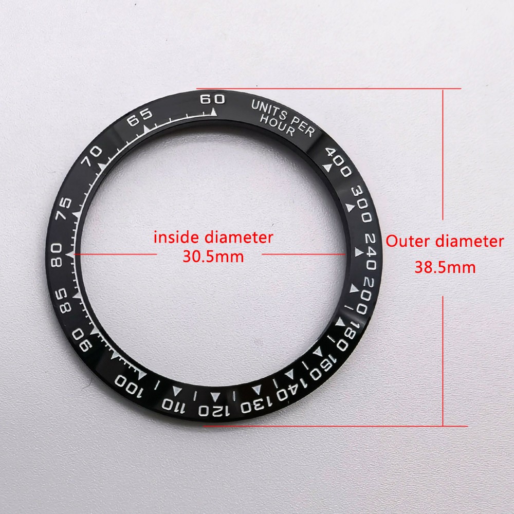 High quality 38.5mm ceramic bezel replacement daytona non-original watch insert ring watch accessories inner diameter 30.5mm