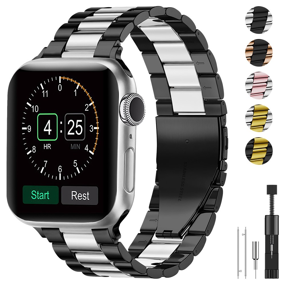 Metal Strap Compatible with Apple Watch 44mm 42mm 40mm 38mm Metal Stainless Steel Replacement Strap For iwatch 6 5 4 3 2 SE Band