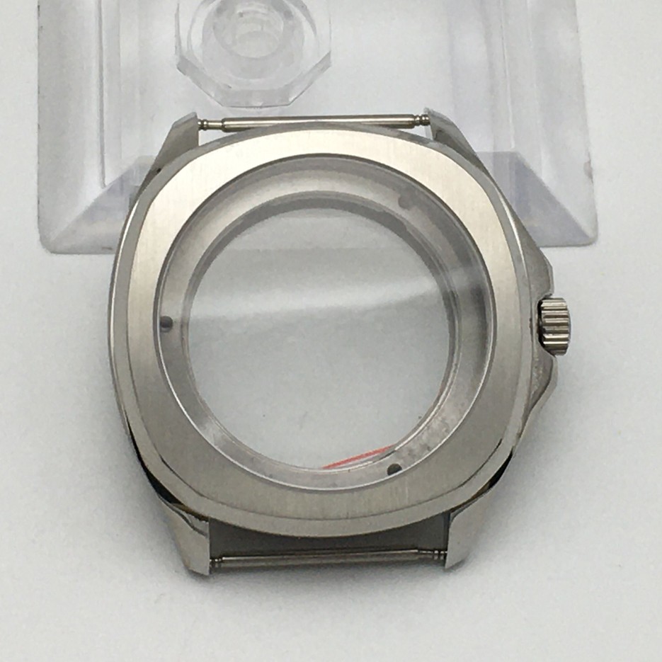 39mm Replacement watch case 316 stainless steel case sapphire glass for 8215 movement silver