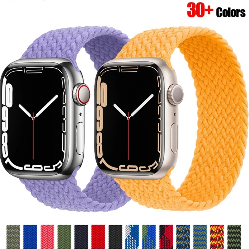 Braided Solo Loop Ring for Apple Watch Iwatch Serie 7 6 5 4 3 2 1 SE 40 41mm 42mm 44mm 45mm Applewatch Strap Bracelet Watchbands