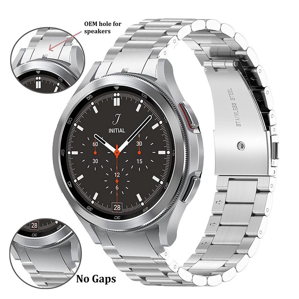 No Gaps Stainless Steel Strap For Samsung Galaxy Watch 4 Classic 46mm 42mm/Watch4 44mm 40mm Curved End Metal Bracelet Band