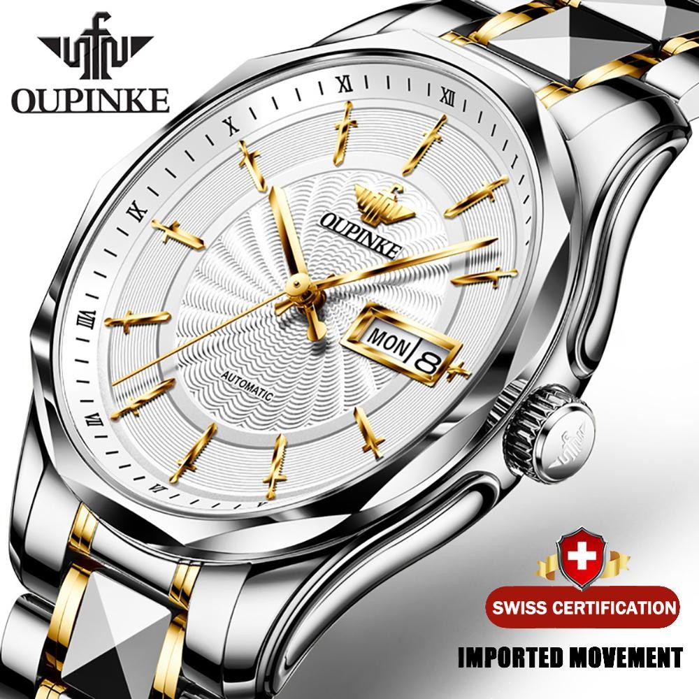 OUPINKE Automatic Watch Men Luxury Brand Men Watches Casual Business Expensive Sapphire Glass Waterproof Mechanical Wrist Watch