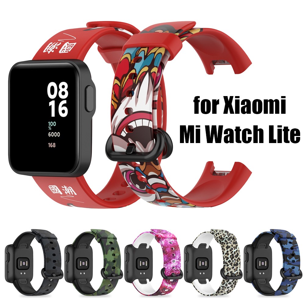 Camouflage print silicone strap for xiaomi mi watch lite watchband xiomi xaomi xiami my miwatch light watches straps bands