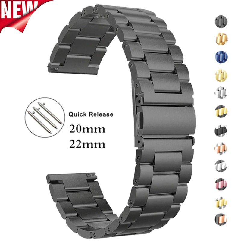 20mm 22mm Stainless Steel Watch Band for Galaxy Watch 4 40mm 44mm 42mm 46mm Strap Gear S3 Sport Loop for Huawei GT2 46 Bracelet