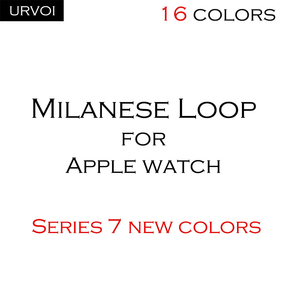 URVOI Milanese Loop for Apple Watch Band Series 7 6 5 SE 4321 Mesh Strap for iwatch Stainless Steel Magnetic Buckle with Adapter