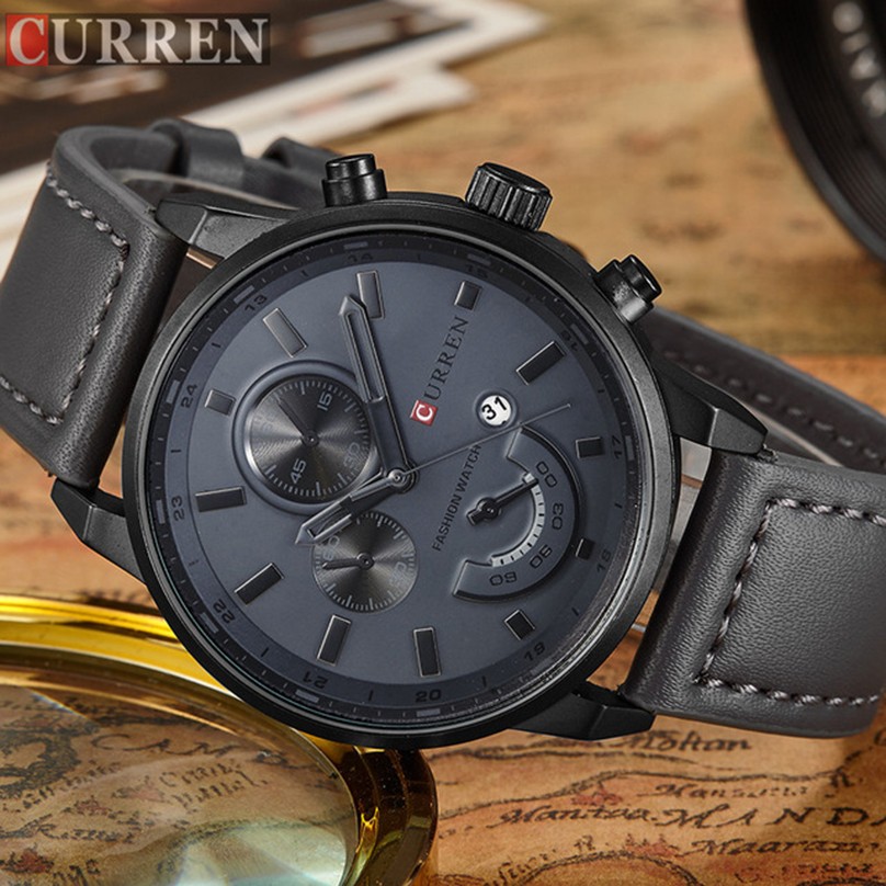 CURREN - Watches for men, sports chronograph, quartz, casual, military, male, 8217