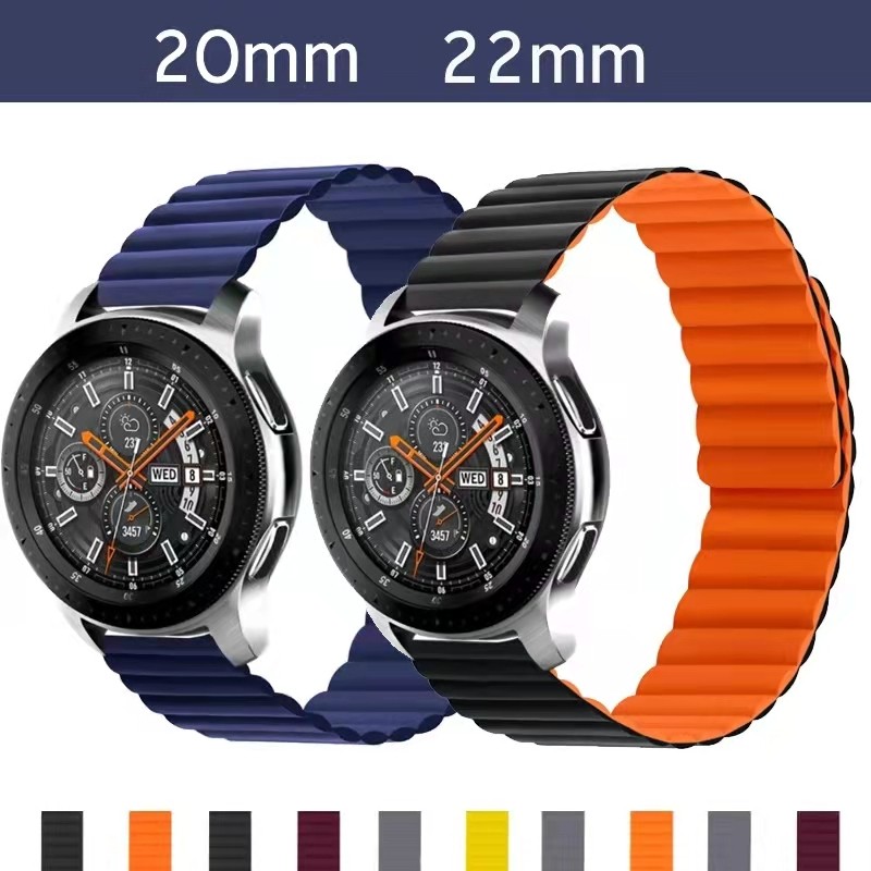 20mm 22mm Silicone Magnetic Strap For Samsung Galaxy Watch 3 41mm For Huawei GT 2 Gear S3 For Seiko 40 44mm Sport Wirstband Loop