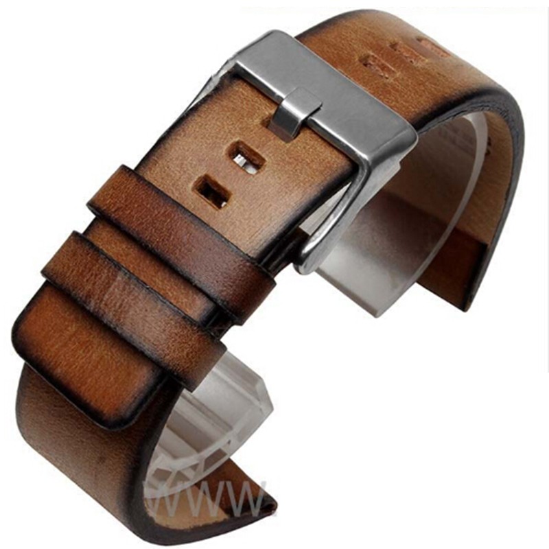 Genuine Quality Retro Genuine Leather Watchband Men For DZ4343 DZ4323 DZ7406 Watch Strap Vintage Italian Leather 22mm 24mm 26mm