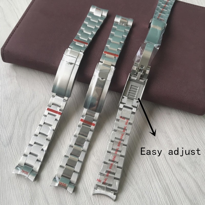 20mm High Quality 904L Stainless Steel Watchband Silver Bracelet With Glidelock Clasp Buckle Only For RX Submariner GMT Watch