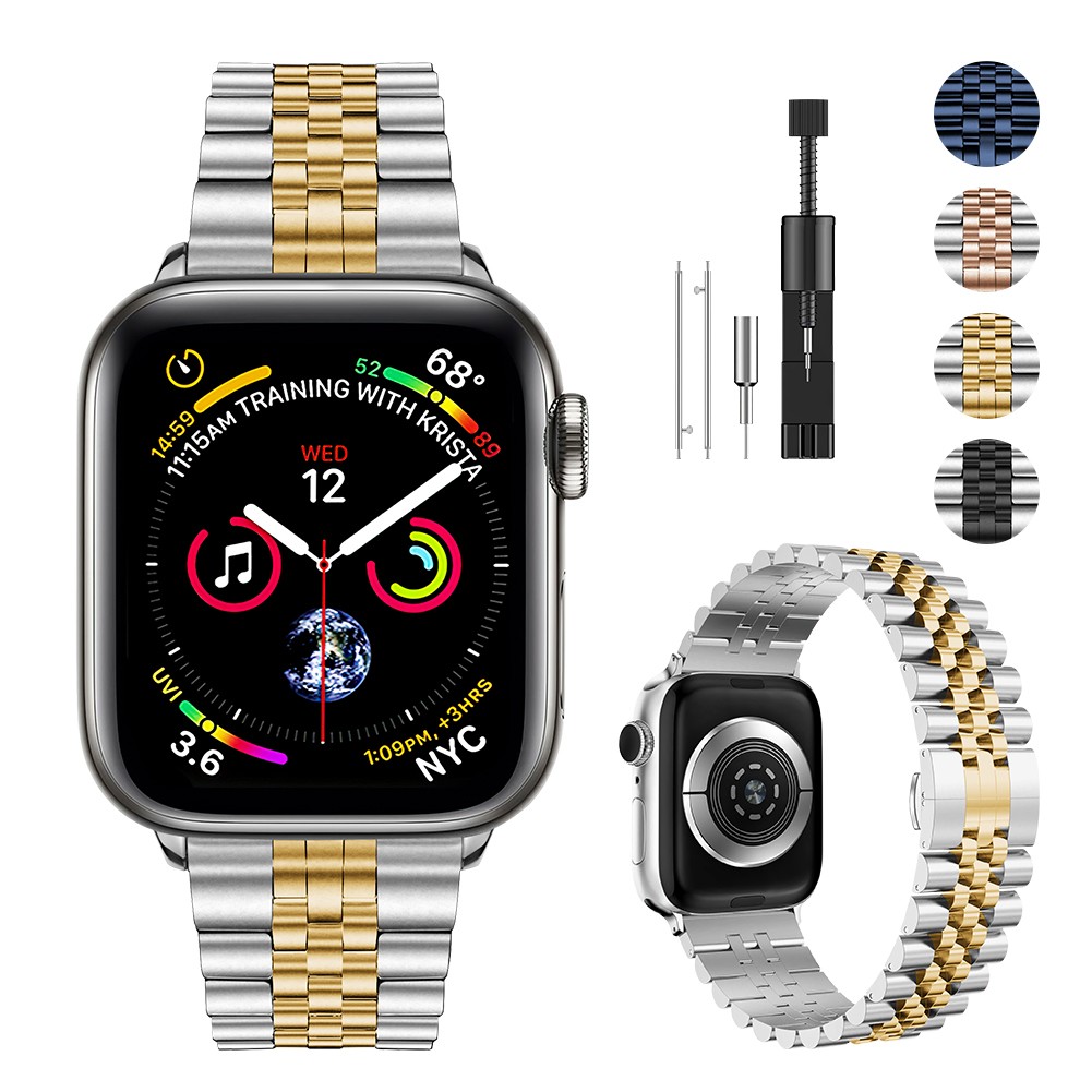 Metal Strap for Apple Watch 7 45mm 41mm Series 6 5 4 SE 44mm 40mm Stainless Steel Bracelet Wristband for iwatch 3 2 1 42mm 38mm