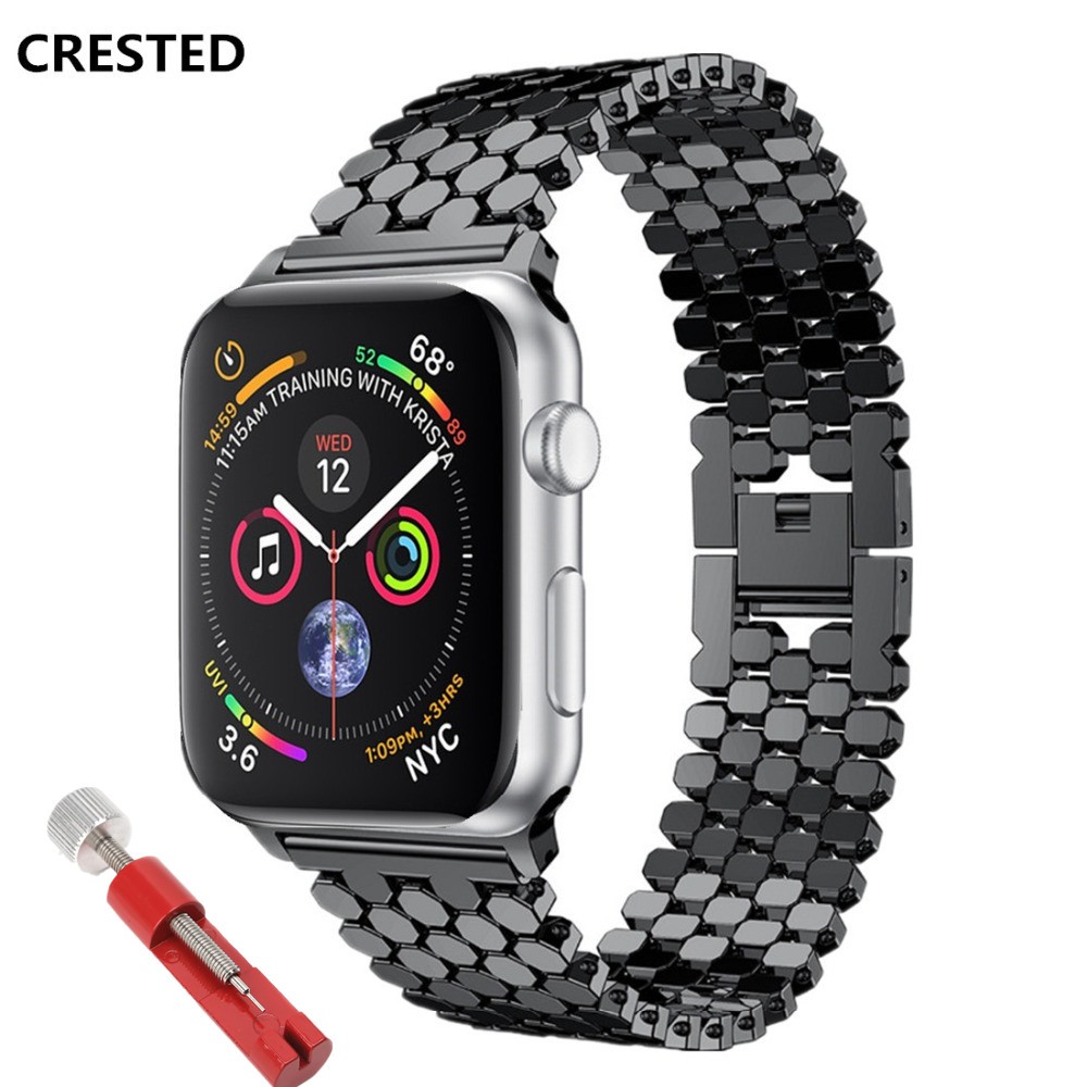 stainless steel strap for apple watch band 44mm 40mm iwatch 42mm/38mm bracelet watchband and tool apple watch band 4 3 5 se 6 7