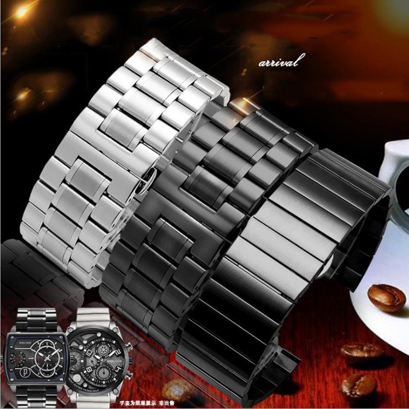 New arrivals high quality 316 stainless steel strap for DZ wacth strap fit big dial watch men watchband 24mm 26mm 28mm 30mm