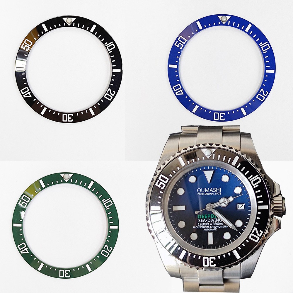 40mm bezel mens watches replacement accessories watch face bezel ceramic insert for 44mm sub automatic sea diving 40mm