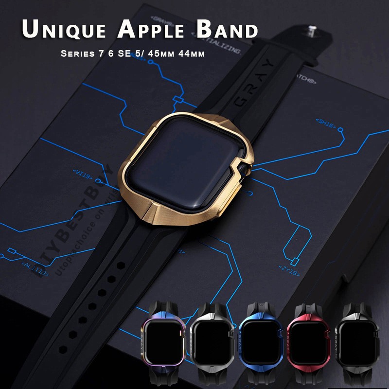 Metal Watch Case For Apple Watch 42mm 44mm Watch TPU Cover For iWatch Series 4 5 6 Replacement Accessories With Box