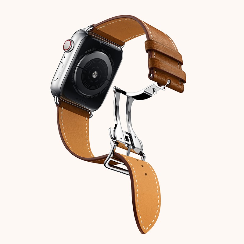 High Quality Genuine Leather Single Turn Buckle Strap for iwatch Apple Watch7 6 Se 5 4 3 2 1