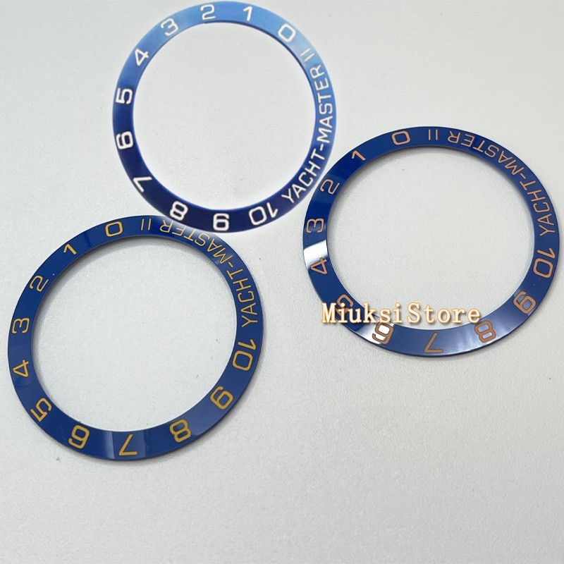 38mm/42mm Watch Bezel Yacht-Master II Sub Blue Ceramic Watch Bezel Replacement Part Accessories