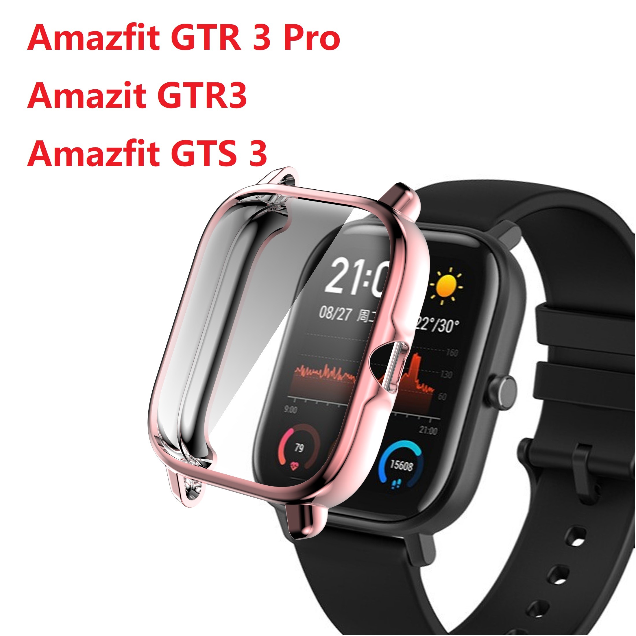 Screen Protector For Huami Amazfit GTS 3 GTR 3 Pro Soft TPU Smart Watch With Silicone Protective Cover Case