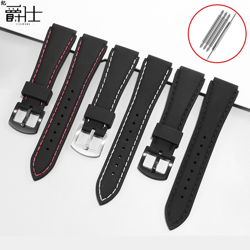 Waterproof Rubber Strap Pin Buckle Men's Bracelet Replacement Casio AE1200 MRW200H Convex Silicone Watchband 18mm 20mm