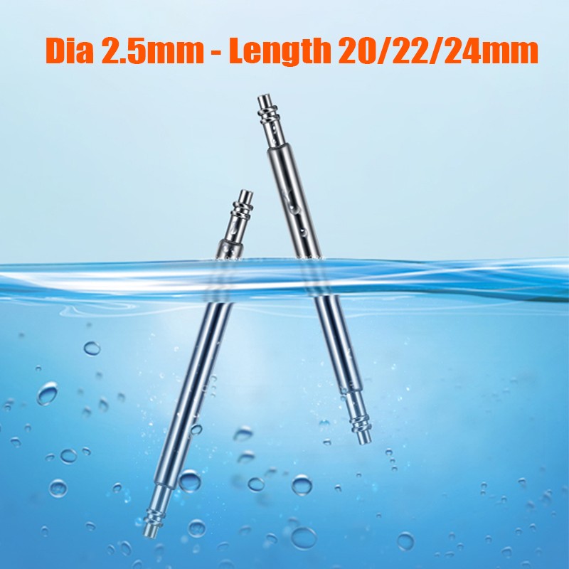 2.5mm Spring Bar Link Pins Fit 20mm/22mm/24mm Watch Strap Fat Diver Spring Rods Spring Repair Tool Watches Men's Watch