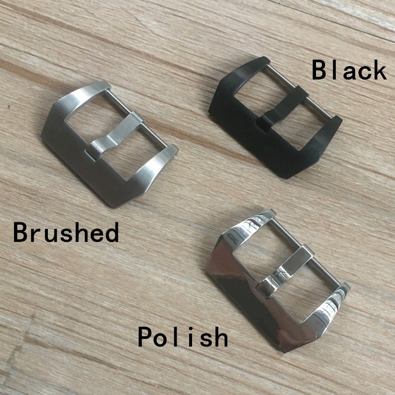 Stainless Steel Watch Buckle, 316L, 20mm, 22mm, 24mm, 26mm, Brushed Silver, Pin Buckle for Big Bam Pilot Watch