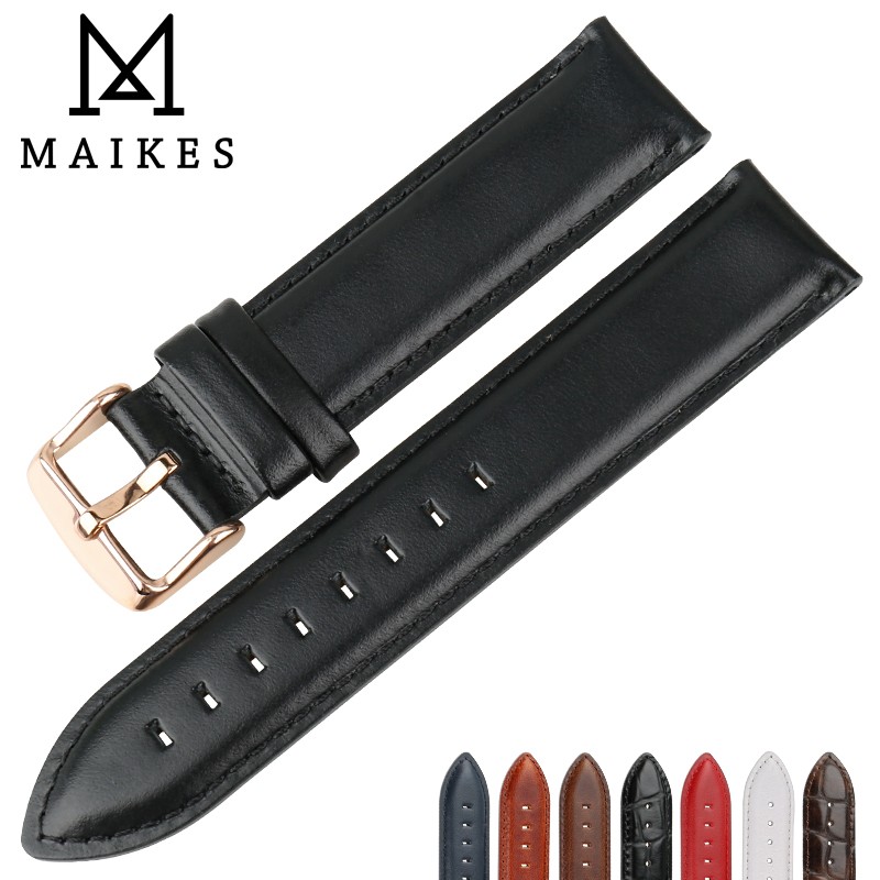 MAIKES Quality Genuine Leather Watch Band 13mm 14mm 16mm 17mm 18mm 19mm 20mm Watchbands for DW Daniel Wellington Watch Strap