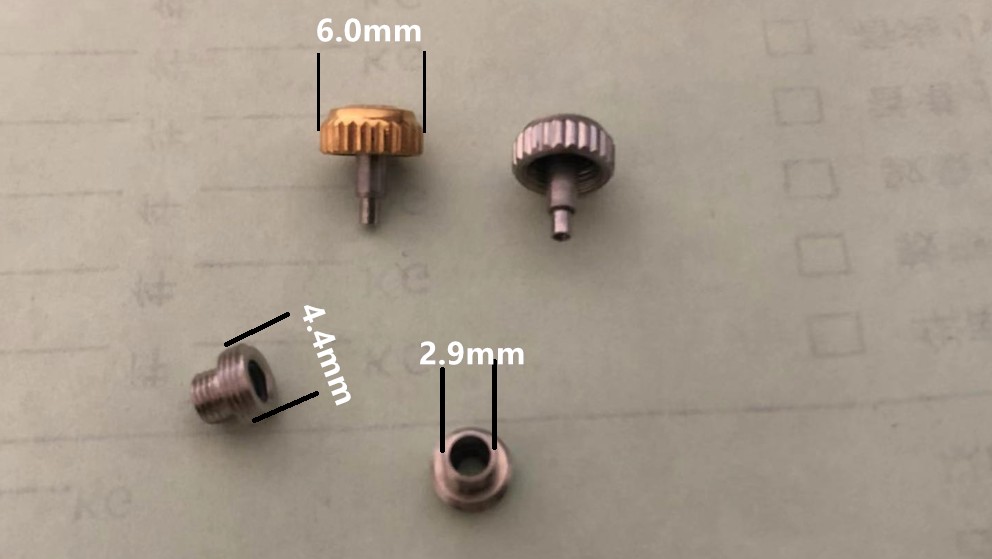 Rx Crown Gold Silver SS Large Tube 6mm Date Only 16200, 16220, 16234, 16264, 17000A, 17013A