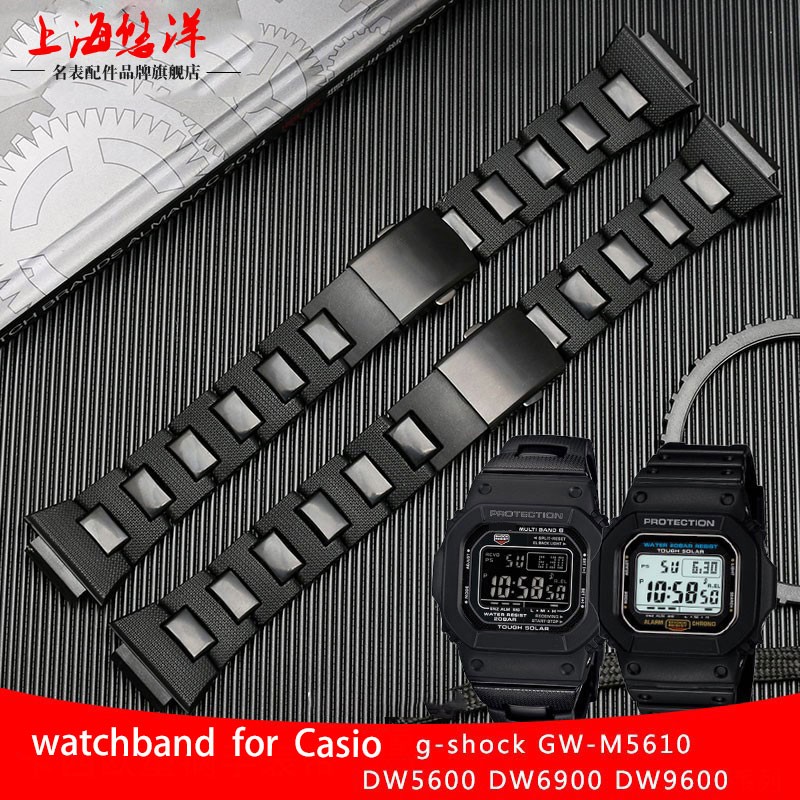 Plastic Watches For Casio DW-6900/DW9600/DW5600/GW-M5610 Men's Watch Strap High Quality Plastic Bracelet 16mm Man Wristband