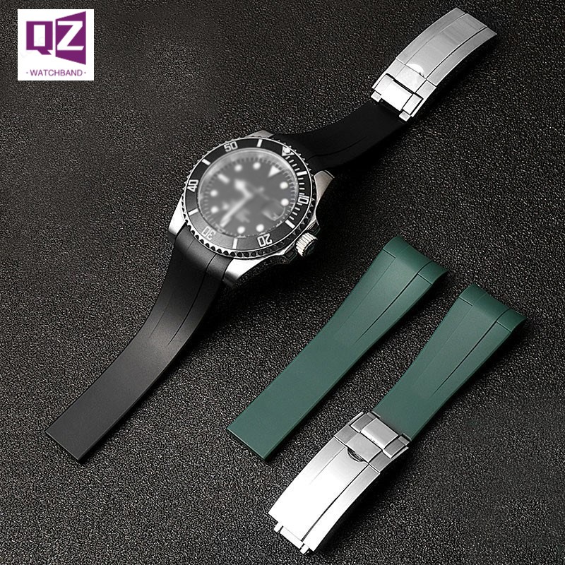 Rubber Silicone Watchband 20mm 21mm for Submarine Daytona Deep Sea Oysterflex Rolex Watchband Band GMT Watchband