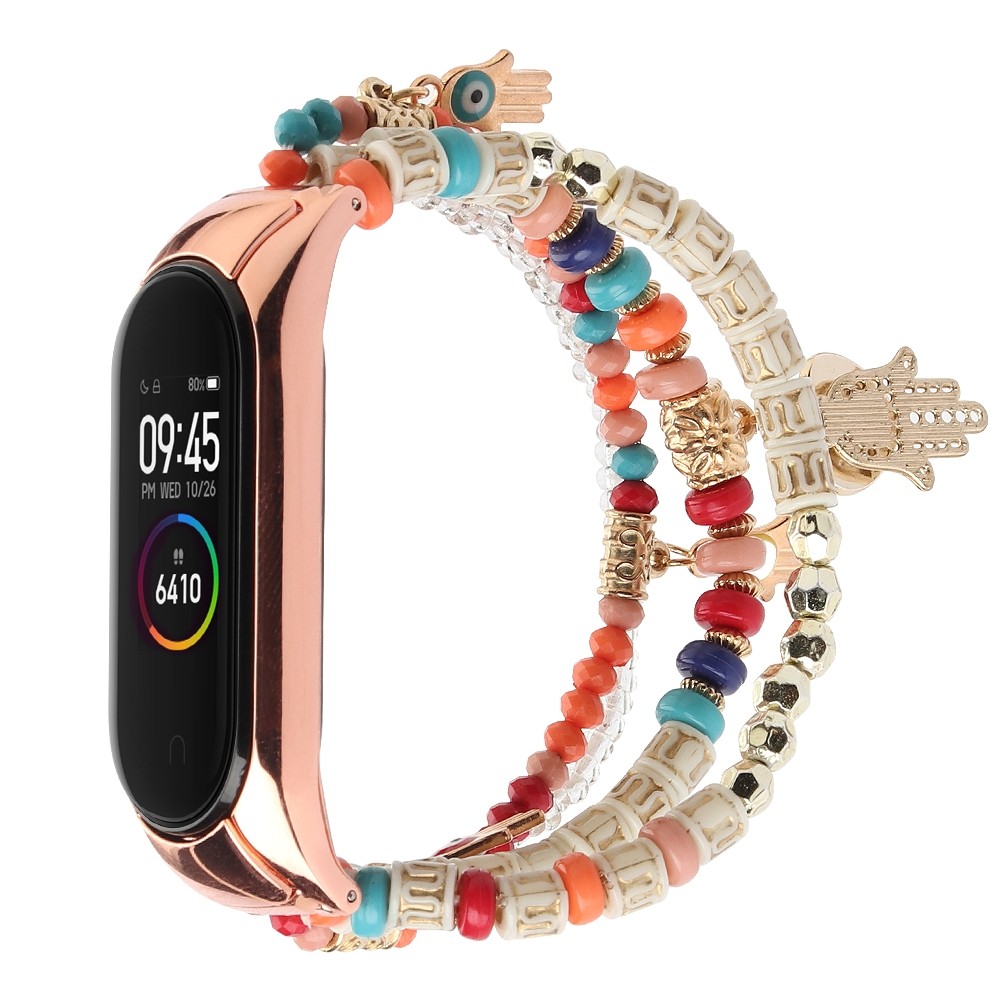 Embroidered Strap For Xiaomi Mi Band 6 5 4 3 Women's Elastic Bracelet Mi Band 6 5 Wristband Correa For Xiaomi Mi Band 6 5 4 3 Strap