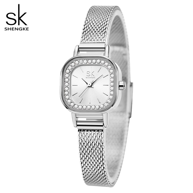 Business men watches birthday gift ladies wristwatch quartz crystals minimalist style rhinestone square dial dress accessories