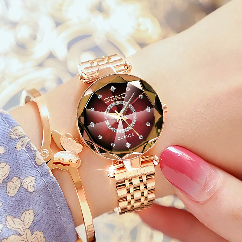 2022 Luxury Brand Diamond Women Watch Rhinestone Stylish Ladies Gold Watches Wrist Watch Women Watch Female XFCS