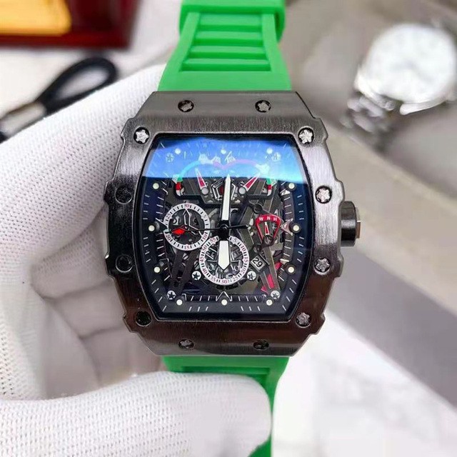 Watches for Men Silicone Strap Sport Quartz Richard Men's Watch Chronograph Watches Relogio Masculino