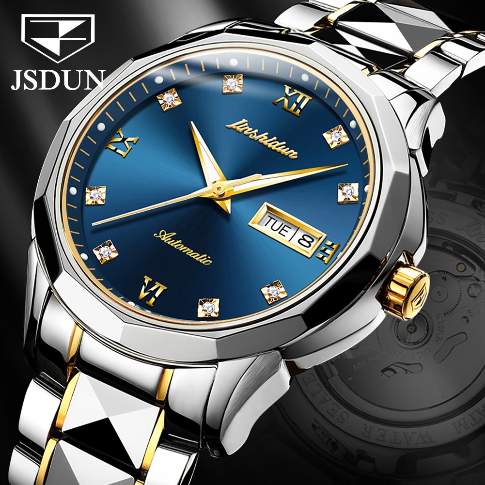 JSDUN Mechanical Watch Men Automatic Sapphire Crystal Waterproof Luxury Watches For Men Top Brand Wristwatch Montre Homme