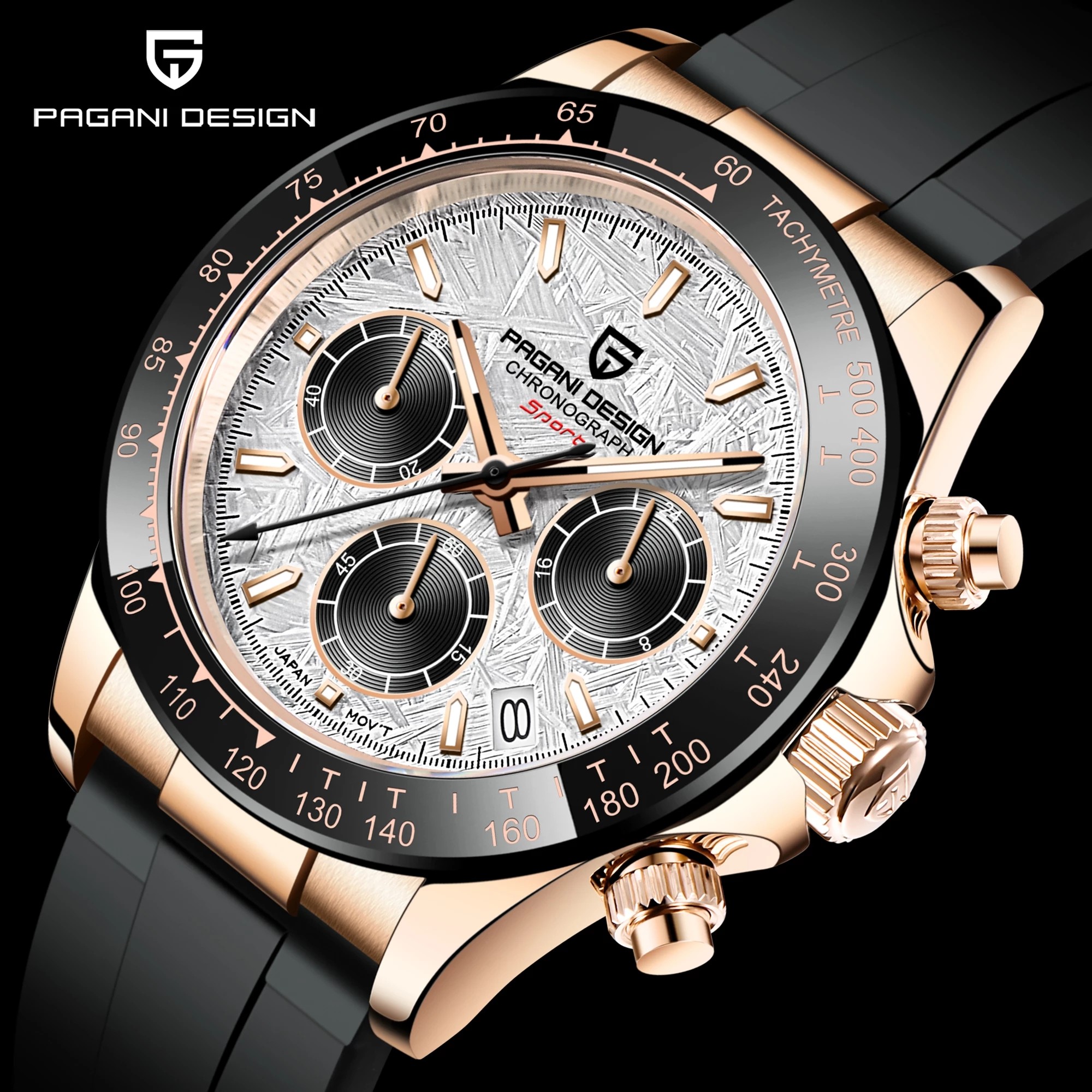 Pagani Design Chronograph Watches Men Japan VK63 Movement Sapphire Crystal Mirror Swimming Diving Sport 2021 New Wristwatch PD1644