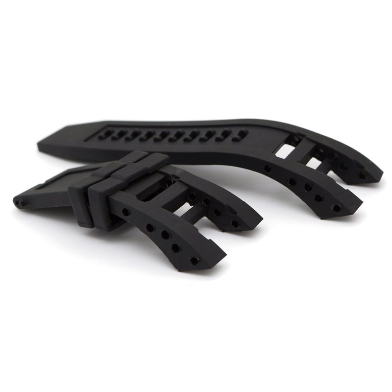 CARLYWET New Style Men Women Black Strap Silicone Rubber Replacement Strap Special Popular Strap