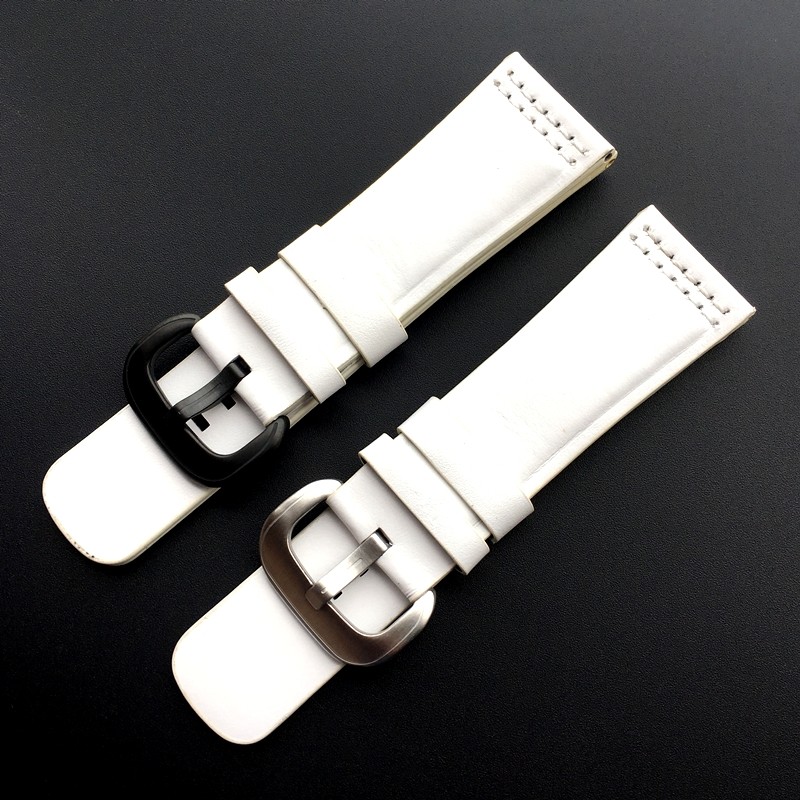 28mm*24mm Calf Leather Pure White Leisure Style Wristband Watch Band Strap Strap for Seven Friday M1 M2 P3 SF Bracelet