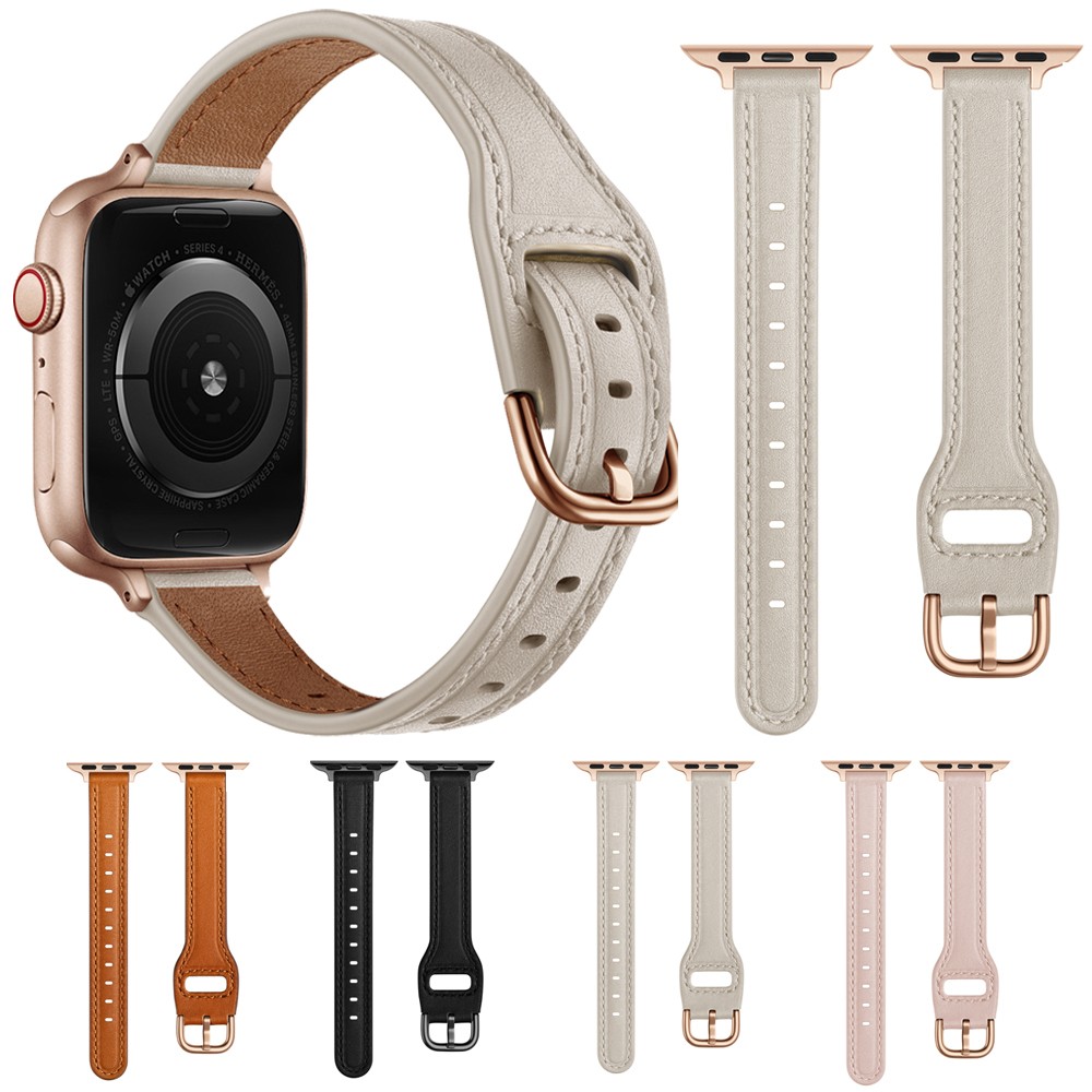 Leather Watch Wrist Strap for Apple Watch Series Band 7 6 4 5 3 SE Bracelet for iWatch 41mm 45mm 38mm 42mm 40mm 44mm Watchbands