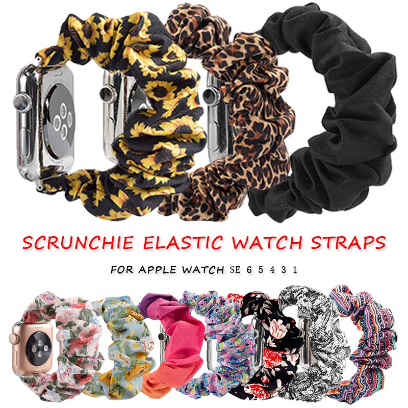 Scrunchie ل مرونة ووتش الأشرطة مربط الساعة ل سوار ساعة يد آبل سلسلة 6 5 4 3 38 مللي متر 40 مللي متر 42 مللي متر 44 مللي متر ل iwatch حزام سوار 6 5 4