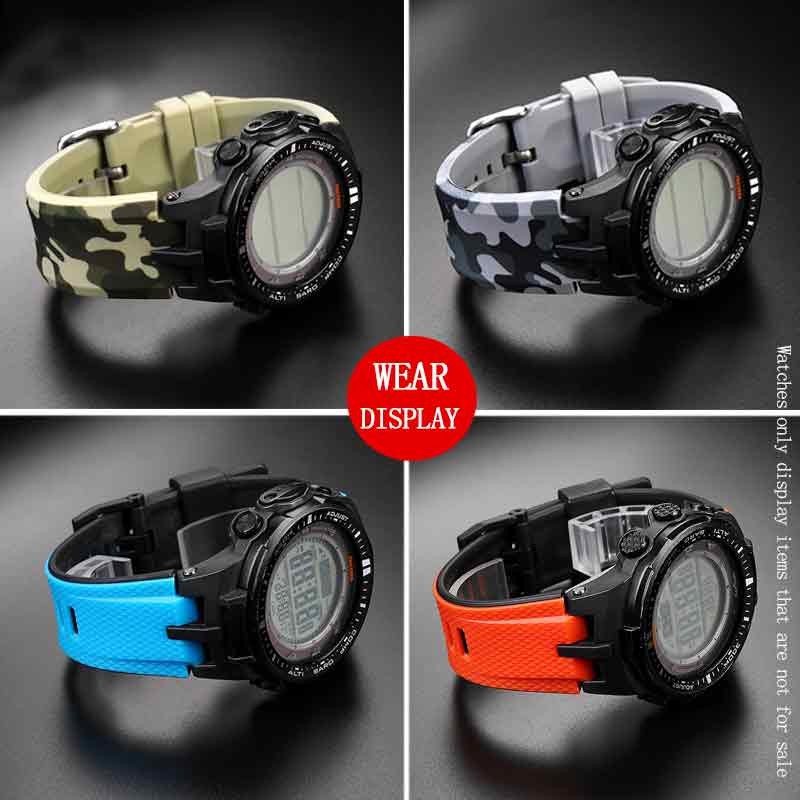 For Casio PROTREK PRW-6000/6100/3000 /3100 PRG-300 Silicone Rubber Strap Watchband Waterproof Mountaineering Men's Bracelet 24mm