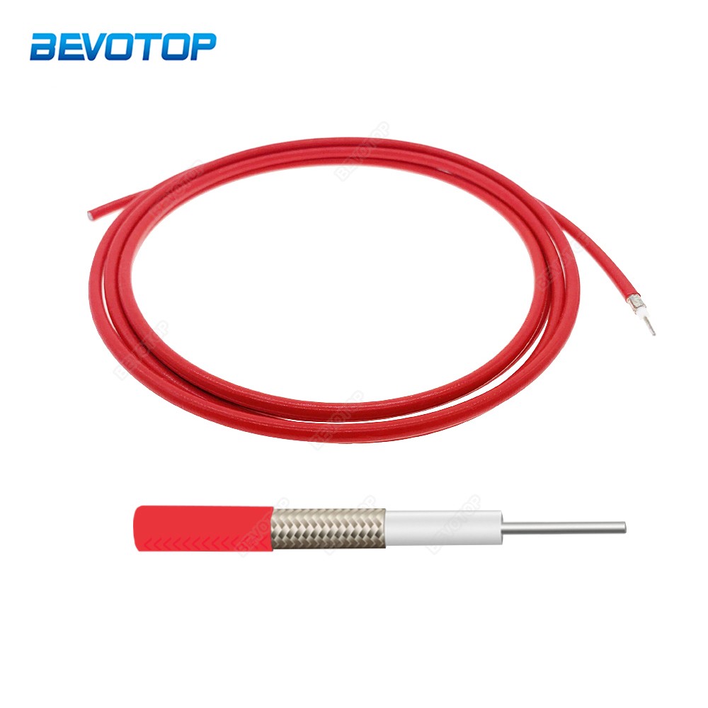 Semi Flexible RG402 Cable Red Color 50 Ohm High Frequency Test Cable RF Coaxial Cable Pigtail Jumper 0.5m 1m 5m 10m Bevotop