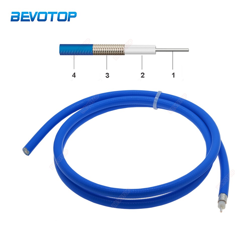 1m 5m 10m Blue RG401 50-5 Cable Semi Flexible 50 Ohm High Frequency Test Cable RF Coaxial Cable Pigtail Jumper 4g