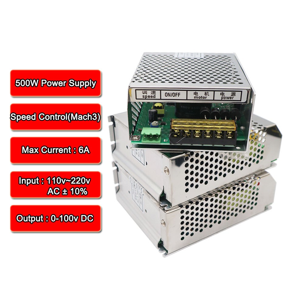 0.5KW 500W 110V/220V Mach3 Power Supply CNC Adjustable Switching Power Supply for 500W 52mm ER11 Spindle Motor Air Cooler