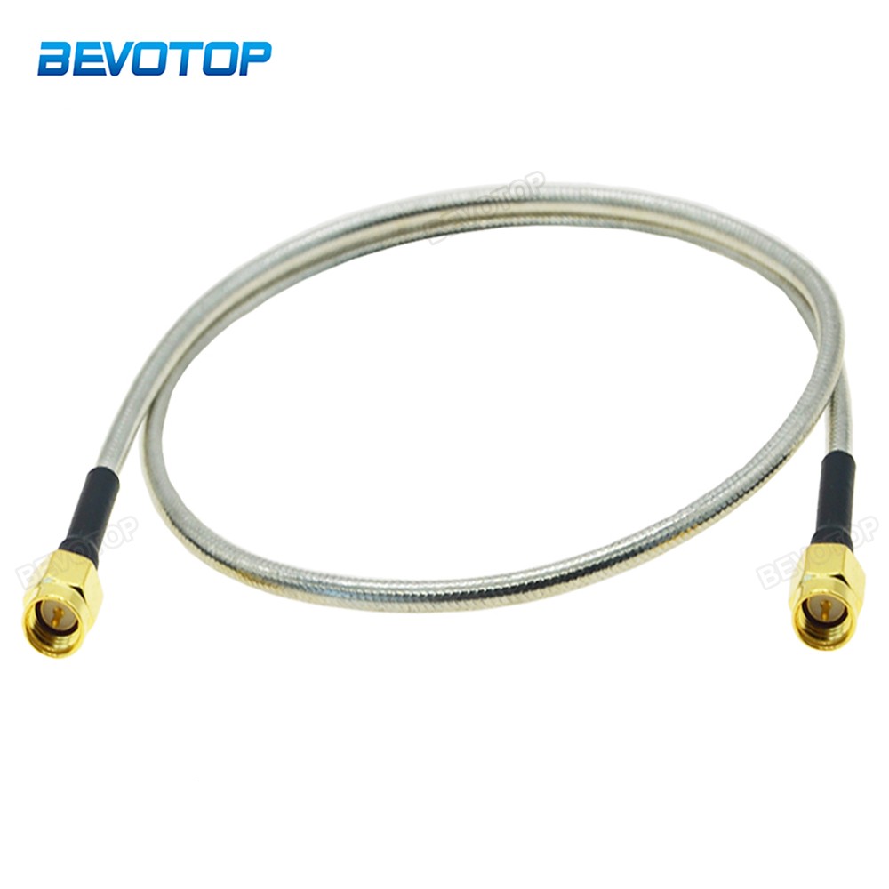 RG402 SMA Male to SMA Male Plug Semi Flexible Silver RG402 Test Cable High Frequency 50ohm 6GHz RF Pigtail Coaxial Cable